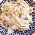 rin0418r24's cooksnap of when they made ベーコンのチーズクリームワンポットパスタ.