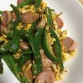 クック2H9MD0☆'s cooksnap of when they made 魚肉ソーセージとピーマンの卵炒め.