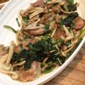 c0c0tora's cooksnap of when they made 砂肝とほうれん草の塩炒め●ビールと♡.