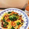 マコミコ's cooksnap of when they made アヒージョでエビとマッシュルームのパスタ.