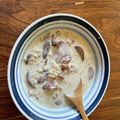 Griffey's cooksnap of when they made オートミールで簡単♪きのこチーズリゾット.