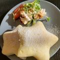 Shipyon's cooksnap of when they made セリアの型でふわふわ厚焼きパンケーキ♡.