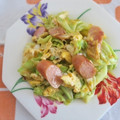 mmameco's cooksnap of when they made 簡単で節約♪キャベツとソーセージの卵炒め.