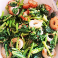 あきぃ∞'s cooksnap of when they made ウチのアレ♡小松菜ちくわピリ辛マヨ和え.