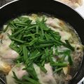 よん妻's cooksnap of when they made 簡単おひとり鍋！餃子鍋　たっぷりニラ白菜.