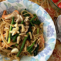 zokutyou's cooksnap of when they made えびとほうれん草の和風パスタ.
