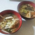 きらり流れ星's cooksnap of when they made 冬味♡白菜とわかめの味噌汁.