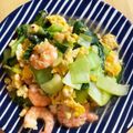 andyhope69's cooksnap of when they made チンゲン菜とエビの卵炒め.