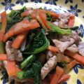 とら〜ず's cooksnap of when they made 菜の花と豚肉のポン酢炒め.