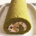 okobuta's cooksnap of when they made 栗入り粒餡と抹茶の米粉ロールケーキ.