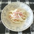 violets's cooksnap of when they made 大根とハムのサラダ.