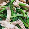 tmy30's cooksnap of when they made ウマい！！　小松菜と鶏むね肉の和えもの.