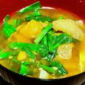 my_pace's cooksnap of when they made 【おみそ汁】かぼちゃと小松菜のお味噌汁.