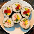 やまじちなゆ's cooksnap of when they made 節分の恵方巻きに♡ママのサラダ巻き寿司.
