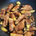 シャボン玉虹色's cooksnap of when they made ﾁｰｽﾞとじゃがいもの豚こま巻.