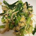 りくたんたたん's cooksnap of when they made 小松菜としめじの卵炒め【中華風】.