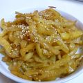 yuppekun's cooksnap of when they made 炊き立てご飯に！変身～たくあんの古漬け.