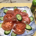 明日の風☆'s cooksnap of when they made 簡単☆トマトと生ハムのサラダ.