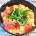 めけめけあろは's cooksnap of when they made ごま油香る！マグロ＆サーモン漬け丼！.