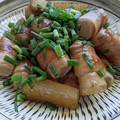 理恵蔵's cooksnap of when they made 簡単！大根とネギの豚バラ巻き.