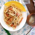 ちょこまなな＊°'s cooksnap of when they made ☆シンプル　焼きうどん 醤油味☆.