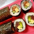 aaikoo's cooksnap of when they made ★漬けサーモンときゅうりの巻き巻恵方巻き.