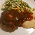 hrhp's cooksnap of when they made 炒めない玉葱で♪簡単ふわふわハンバーグ.