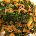 じんこ。's cooksnap of when they made 釜揚げシラス＆パクチーのアヒージョ炒め.