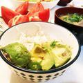 クックE662AA☆'s cooksnap of when they made しらすとトマトのアボカド丼.