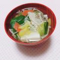 まあまま☆0403's cooksnap of when they made 低糖質☆鱈と青梗菜のお吸い物.