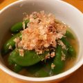 nemumaru's cooksnap of when they made スナップエンドウのお浸し柚子胡椒風味.