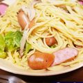 かりー子's cooksnap of when they made キャベツとウインナーの白だし和風パスタ.
