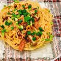 aki1156's cooksnap of when they made いかの塩辛で♡ペペロンチーノ♪.