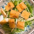 クック2U53KY☆'s cooksnap of when they made カリカリ油揚げと水菜のわさびサラダ.