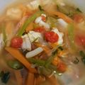 Lake☆Erie's cooksnap of when they made 野菜盛り沢山夏⛅のサッパリ薄味スープ☺.