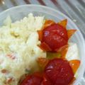 stopping's cooksnap of when they made キャラ弁★プチトマトフラワ−(おかず).