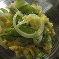 さまんた's cooksnap of when they made 絹さやと新たまの和風サラダ辛子風味.