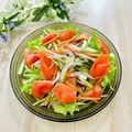 runa10's cooksnap of when they made 水菜とスモークサーモンのサラダ.