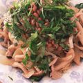 りんごちっぷ☆'s cooksnap of when they made 馬車道田舎風パスタ風ピリ辛納豆パスタ.