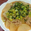 クックVOY1Q3☆'s cooksnap of when they made 大根の消費に♡甘辛そぼろ大根のとろみ煮.