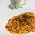 tumitumiki's cooksnap of when they made 鯖味噌缶で♡味噌トマトクリームパスタ♪.