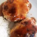 Nat728's cooksnap of when they made 照り焼きチーズハンバーグ.