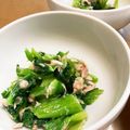 yamahyu's cooksnap of when they made チンゲン菜のおひたしツナ和え.
