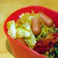 deut304's cooksnap of when they made お弁当に♬ソーセージ＆キャベツカレー炒め.
