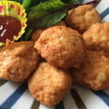 amileamila's cooksnap of when they made 簡単♥ふわふわ♥豆腐と挽き肉の揚げ団子.