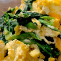 MULA's cooksnap of when they made ほうれん草と卵炒め♪簡単.