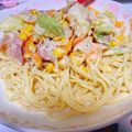 ふうちゃん♩'s cooksnap of when they made 簡単！野菜たっぷり♫クリームスープパスタ.