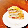 まみたまみ's cooksnap of when they made 断面萌え♡果物たっぷりミルクレープケーキ.