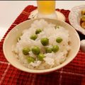 ★ストロベリー★'s cooksnap of when they made 綺麗な翡翠色ふっくら豆ごはん.