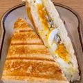 lapin22's cooksnap of when they made ゆで卵とじゃこねぎのトースト.